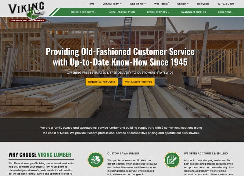 Links  Design Portfolio Viking Lumber Bangor, Maine